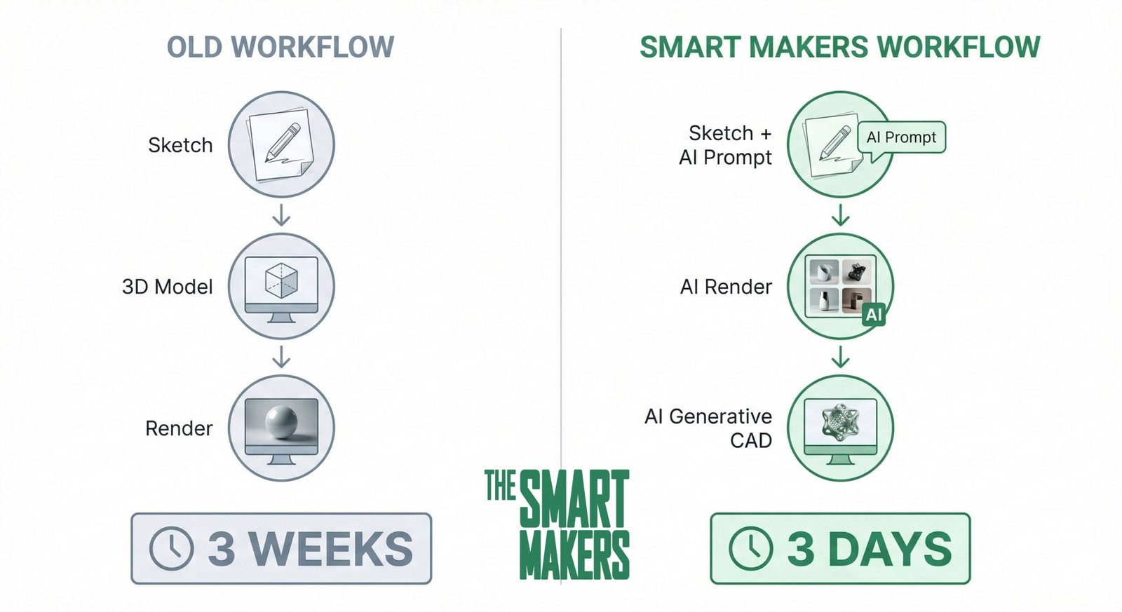 Old vs new design workflow